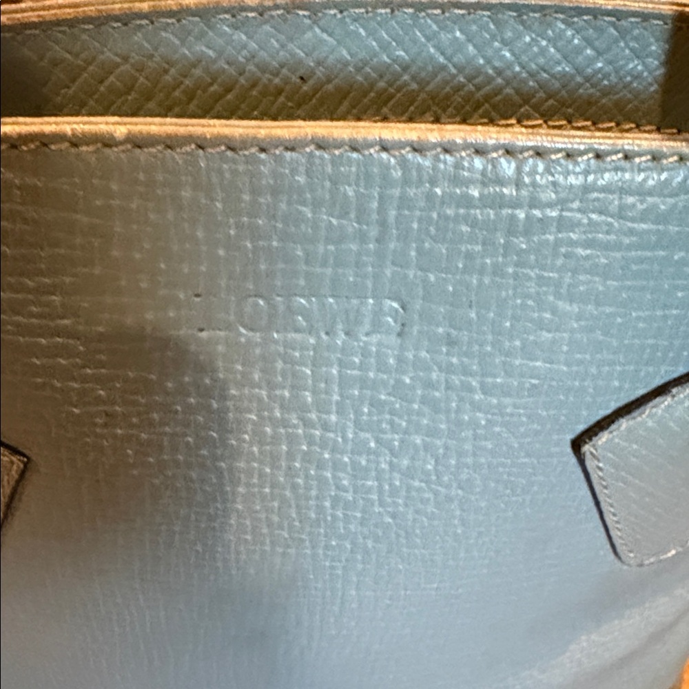 LOEWE vintage Powder Blue Leather Shoulder Bag - Picture 2 of 11